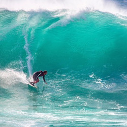 surfer sur la vague